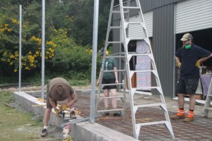 Building the bond beam first turned out to be a useful strategy