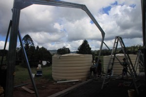 It was a lot of work to erect this frame but we made it - and then I realised it was 50mm too high.